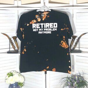 Distressed Black T-Shirt XL